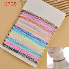 Plast Halsband Vintage Chokers Necklaces - Stretch