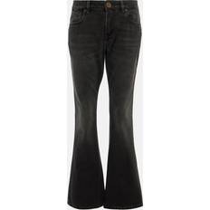 Balmain Women Jeans Balmain Western Low-Rise Bootcut Jeans - Black