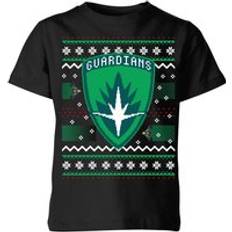 Guardians Of The Galaxy Badge Pattern T-Shirt - Black