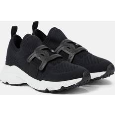 Tod's Läder Stickade Sneakers Med Läderkedja - Black