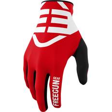 Freegun Devo Skin Motocross Gloves, white-red, for Men