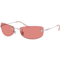 Versace Men Sunglasses Versace VE2279 Metal Silver Pink Sunglasses - Silver/Pink