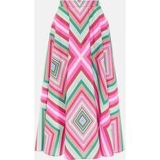 Valentino Multifärgade Kjolar Valentino Poplin Maxi Skirt - Multicoloured