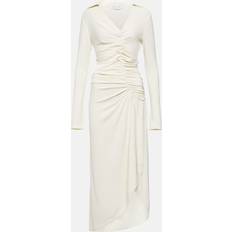 Off-White Midi Dresses Off-White Cutout Crêpe Midi Dress - White