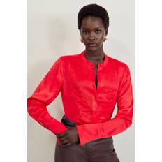 Karen Millen Women Tops Karen Millen Founder Satin Pintuck Woven Blouse - Red