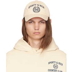 Casquettes Sporty & Rich Off-White Varsity Crest Cap Cream