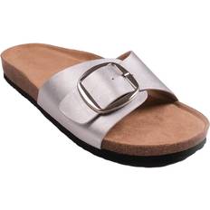 Sandalen Where's That From Sequoia Buckle PU Single Strap Sandals - Silver