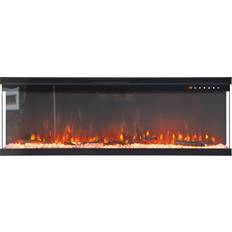 Living and Home Recessed or Freestanding Electric Fireplace 60 Inch Black 44 x 20 x 152.4cm