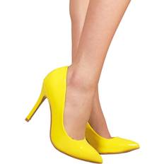Yellow Heels & Pumps Where's That From Leah Suede High Heel Pumps - Yellow