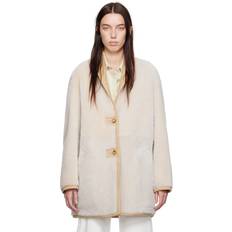 Calvin Klein Beige Coats Calvin Klein Halo Shearling Coat - Beige