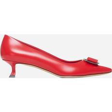 Heels & Pumps Ferragamo New Vara Plate Pumps - Flame Red