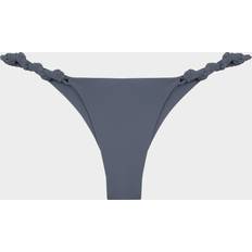 Lycra Swimwear Vix Solid Holly Detail Cheeky Bikini Bottoms - Blue