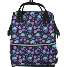 Stroller Accessories Kdxio Baby Diaper Backpack Purple Skull Flower