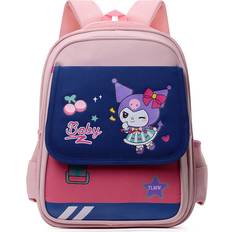 Dinamr (Pink) Backpack Kids Fashionable With Cartoon Design Lightweight And Spacious For School Use