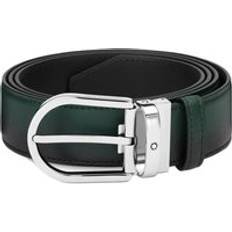 Montblanc Horseshoe Buckle 35mm Leather Belt - British Green