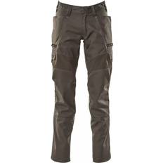 Beige Work Pants Mascot Thigh Pocket Trousers with Stretch - Dark Anthracite