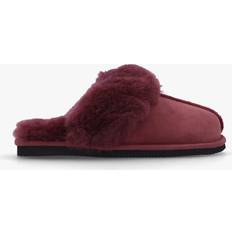 Daniel Shut Burgundy Sheepskin Twinface Slippers - Bur