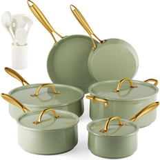 Caannasweis Ceramic Nonstick Pots and Pans 15 pcs Cookware Set