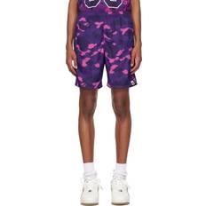 Bape Color Camo Ape Head One Point Swim Shorts - Purple