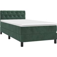 Senge & Madrasser vidaXL Med Madras 80x200 cm Fløjl Mørkegrøn Kontinentalseng