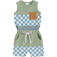 Elf Baby Boys Shorts Set - Plaid