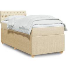 90 cm Kontinentalsenge mit Matratze Creme 90x190 cm Boxspringbett