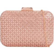 Polyester Kuvertväskor Aftershock London Rose Gold Diamante Clutch Bag