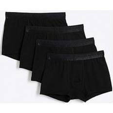 Men Underwear River Island Cotton Stretch Trunks - Black