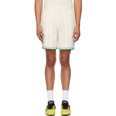 Casablanca Trousers & Shorts Casablanca Rib Boucle Shorts - White