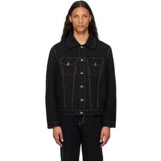 Casablanca Men Outerwear Casablanca Black Monogram Jacquard Denim Jacket - Black Monogram
