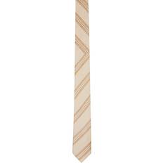 Solid Colours Ties Dries Van Noten Striped Tie - Beige