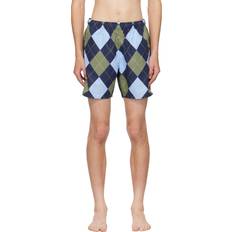 Multicolored Swimming Trunks Lacoste Quick-Dry Swim Shorts - Blue