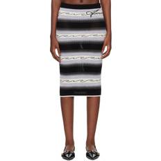 Amiri Skirts Amiri Baja Stripe Midi Skirt - Black