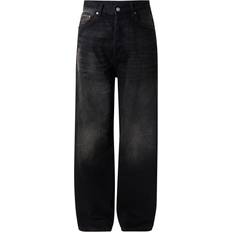 Weekday Unisex Astro Low Rise Loose Fit Baggy Jeans - Black Acid Wash