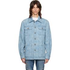 Balmain Denim Jackets Balmain Monogram Buttoned Denim Jacket - Blue