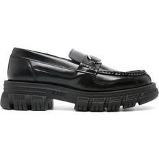 Karl Lagerfeld Loafers Karl Lagerfeld Logo Plaque Ridged Sole Loafers - Black
