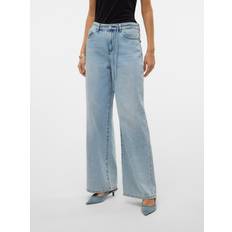 Vero Moda Medelhög Midja Vida Ben Jeans - Light Blue Denim