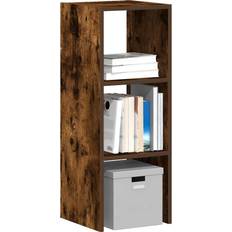 Natur Bokhyllor vidaXL Stapelbar Rökfärgad 30 x 30 x 80 cm Bokhylla