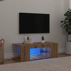 vidaXL Artisan Oak TV Cabinet with LED Lights 90 x 39 x 30 cm Sideboard