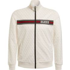 Guess Men Jackets Guess All Over Logo Sweatshirt - White