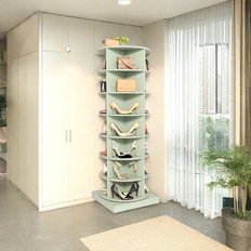 Green Shoe Racks Hokku Designs 6 Tier Rotating Tower Shoe Rack