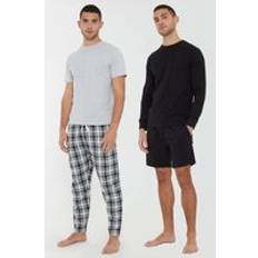 Black Pyjamas Threadbare Mix and Match Assorted Gifting Lounge Set - Black