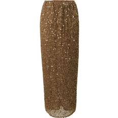 Nasty Gal Sequin Split Maxi Skirt - Gold