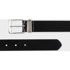 Brass - Men Accessories Paul Smith Leather Belt With Signature Stripe - Black