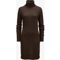 Ralph Lauren Klänningar Ralph Lauren Knitted Dresses Female Wool Cashmere Mini Dress - Brown