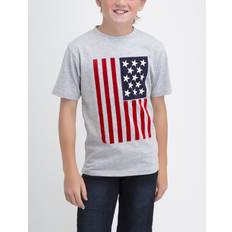 T-shirts U.S. Polo Assn. Boys Textured Flag T-Shirt - Heather Dark Gray