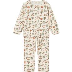 Beige Pyjamasar Barnkläder Lil'Atelier Turtledove Gio Pyjamas - Lil