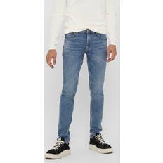 Herr - Multifärgade Jeans Only & Sons Onsloom Låg Midja Slim Fit Jeans Blå