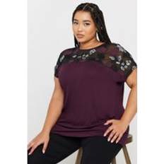 Maille Chemisiers Yours Embellished Swing Top - Burgundy