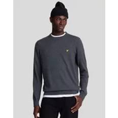 Lyle & Scott Tröjor Lyle & Scott Cotton Merino Crew Neck Jumper Grå